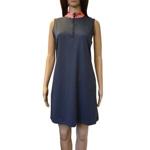 Tommy Bahama Women's Golf Dress w/ Shorts Size M Navy Sleeveless 1/4 Zip NWT